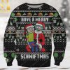 Rick and Morty NFL Cincinnati Football Bengals Gifts Christmas Ugly Wool Knitted Sweater