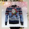 Santa Golfer Funny Santa Ugly Xmas Wool Knitted Sweater