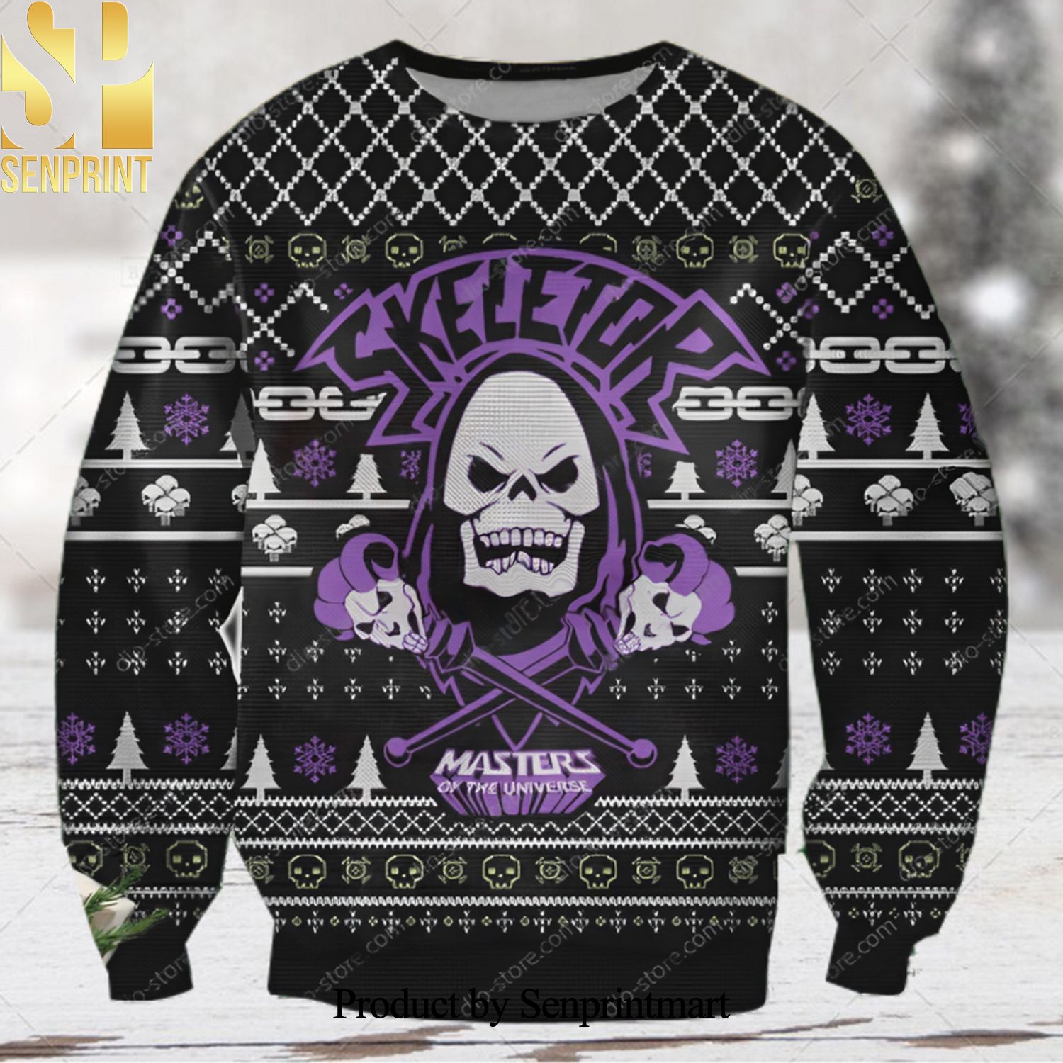 Skeletor Masters Of The Universe Poster Ugly Christmas Sweater