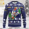 Sonic The Hedgehog Purple Christmas Wool Knitted 3D Sweater