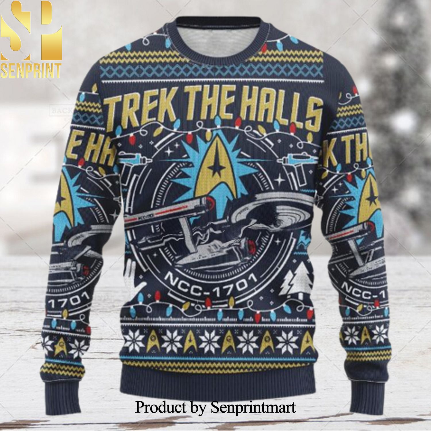 Star Trek TV Series 2 Star Trek TV Series Gift Fan Christmas Ugly Wool Knitted Sweater