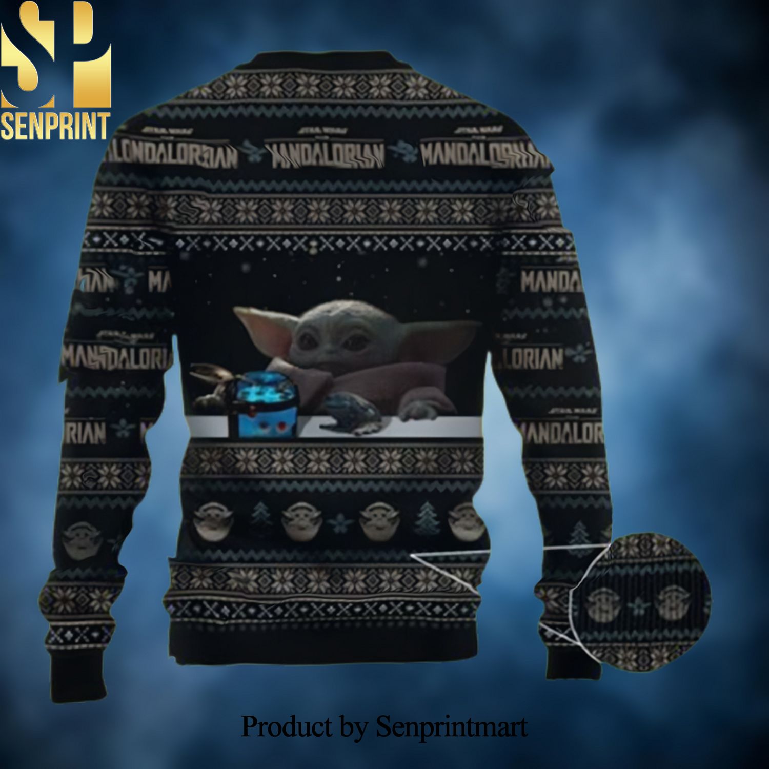 Star War Mandalorian Ugly Christmas Holiday Sweater