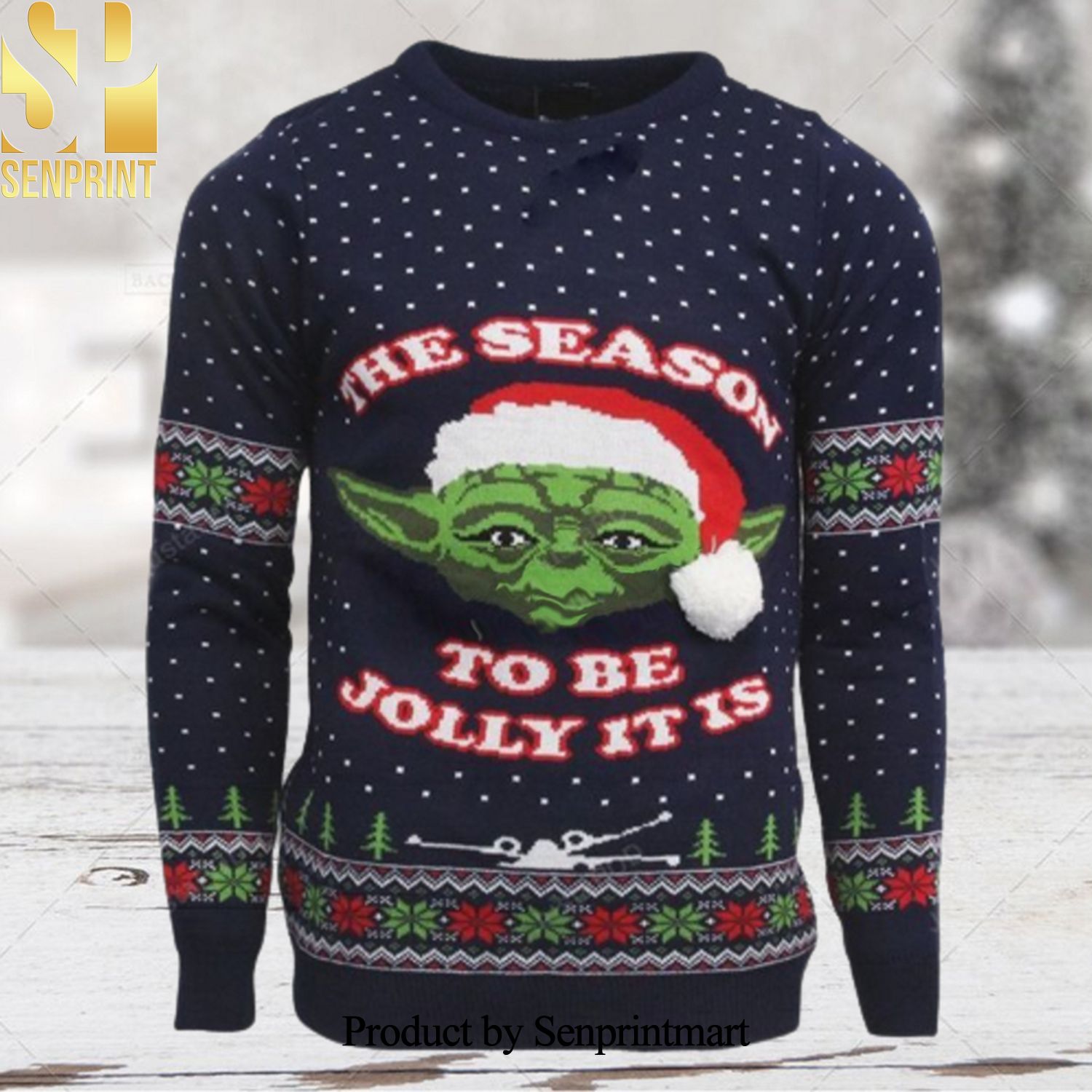 Star Wars Master Yoda The Season To Be Jolly It Is Ugly Christmas Wool Knitted Sweater