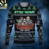 Stay Home and Watch Star Wars Movies Ugly Christmas Holiday Sweater