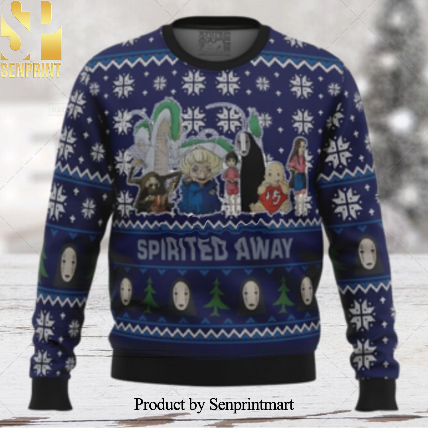 Studio Ghibli Spirited Away Christmas Wool Knitted 3D Sweater