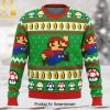 Super Mario Come and See the Christmas Tree Ugly Christmas Wool Knitted Sweater