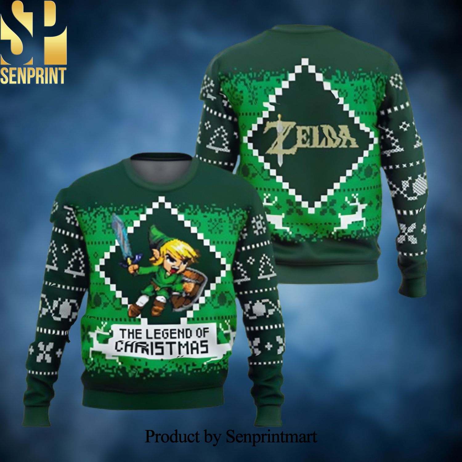 The Legend of Christmas Zelda Majora’s Christmas Wool Knitted 3D Sweater