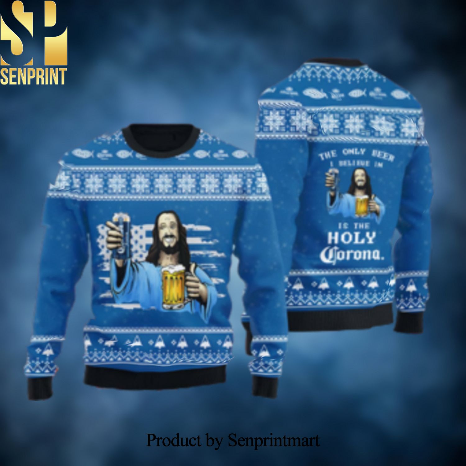 The Only Beer I Believe In Is Miller Lite Christmas 3D Printed Ugly Christmas Sweater