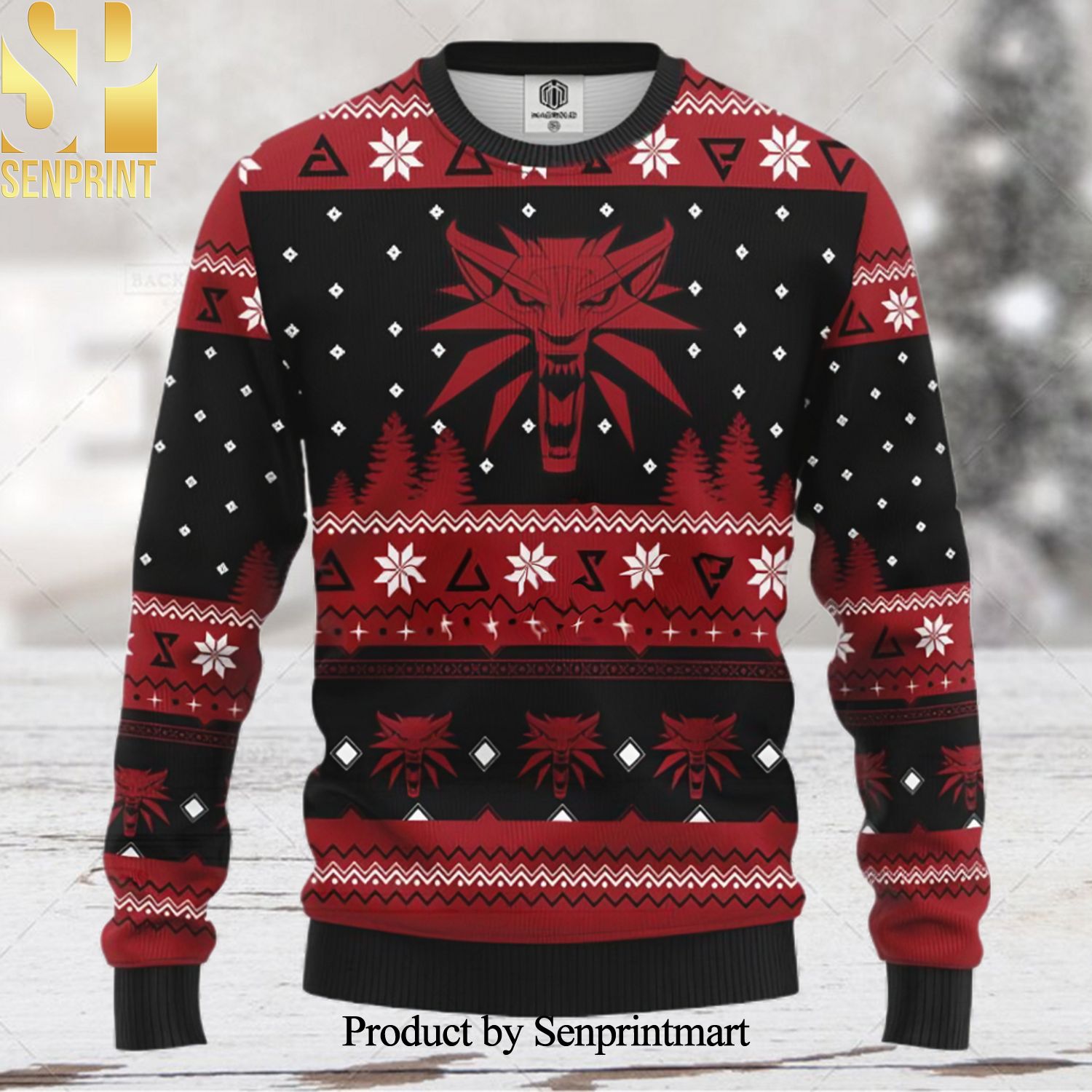 The Witcher Red Ugly Christmas Sweater