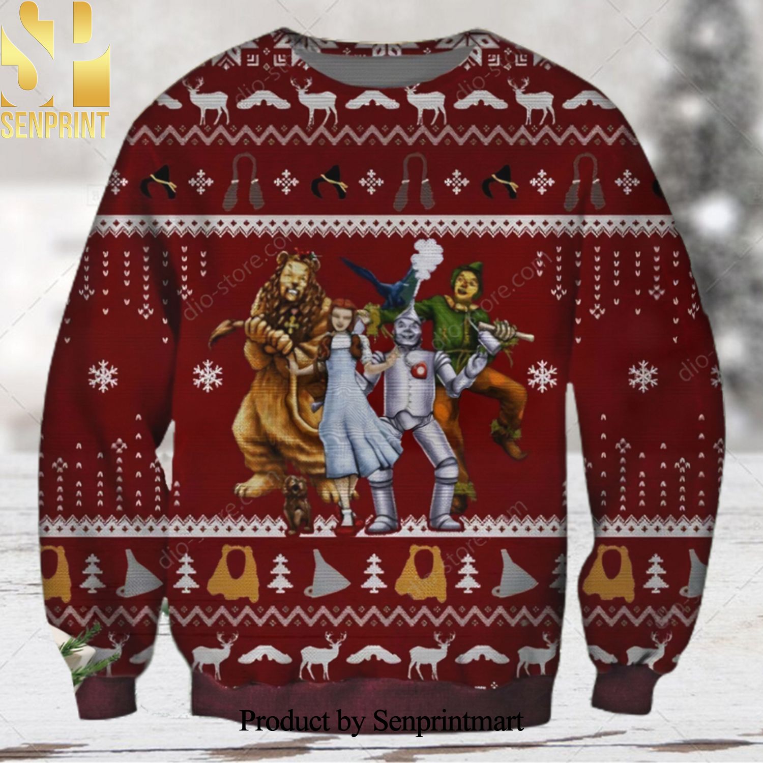 The Wizard Of Oz removebg Christmas Wool Knitted 3D Sweater