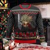 Trucker Flag Grey Ugly Christmas Holiday Sweater