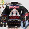 Unicorn Pew Pew Christmas Wool Knitted 3D Sweater