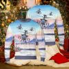 US Army Boeing AH 64D Longbow Apache Christmas Ugly Wool Knitted Sweater