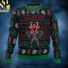 Woodford Reverse Wine Christmas Ugly Wool Knitted Sweater