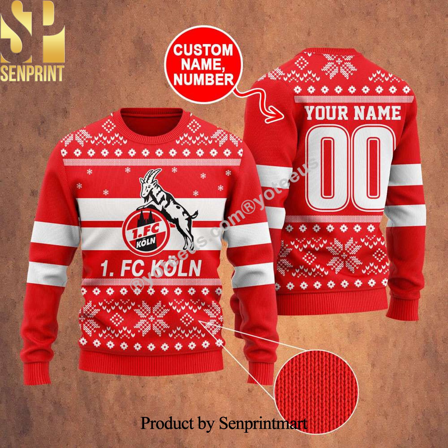 1 FC Koln Ugly Christmas Sweater