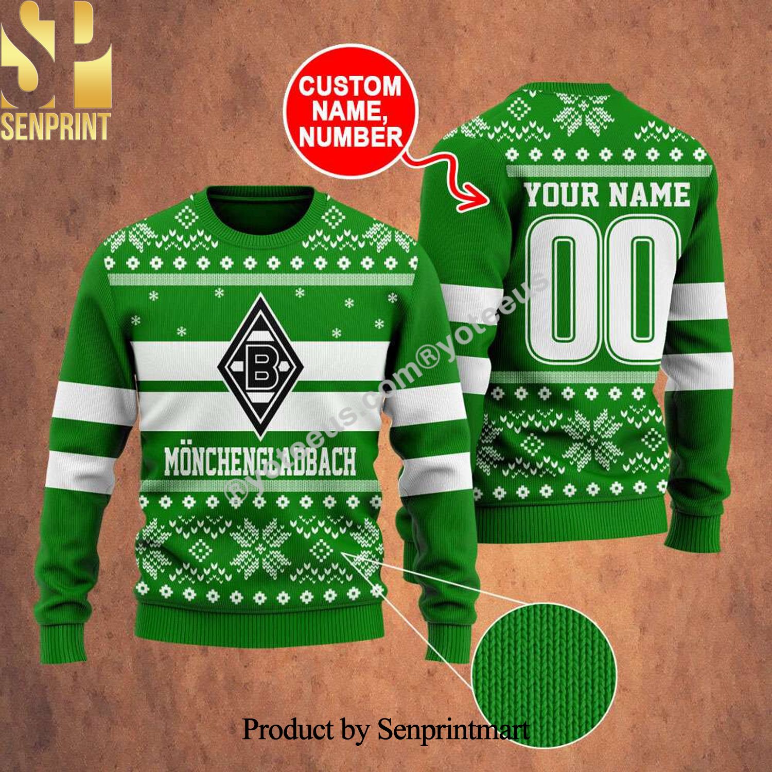 Borussia M’gladbach Ugly Xmas Wool Knitted Sweater