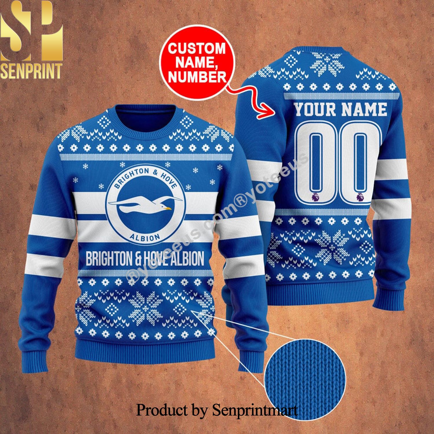 Brighton And Hove Albion Ugly Christmas Sweater