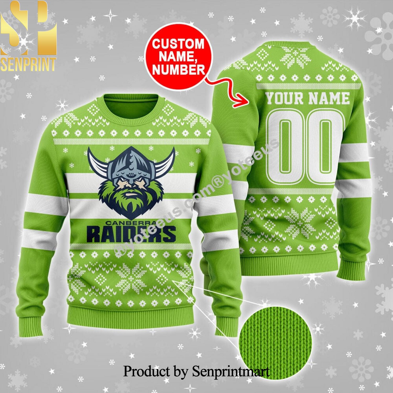 Canberra Raiders Ugly Christmas Holiday Sweater