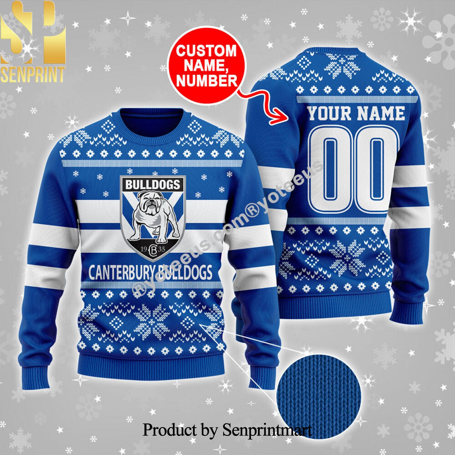 Canterbury Bulldogs Ugly Christmas Sweater