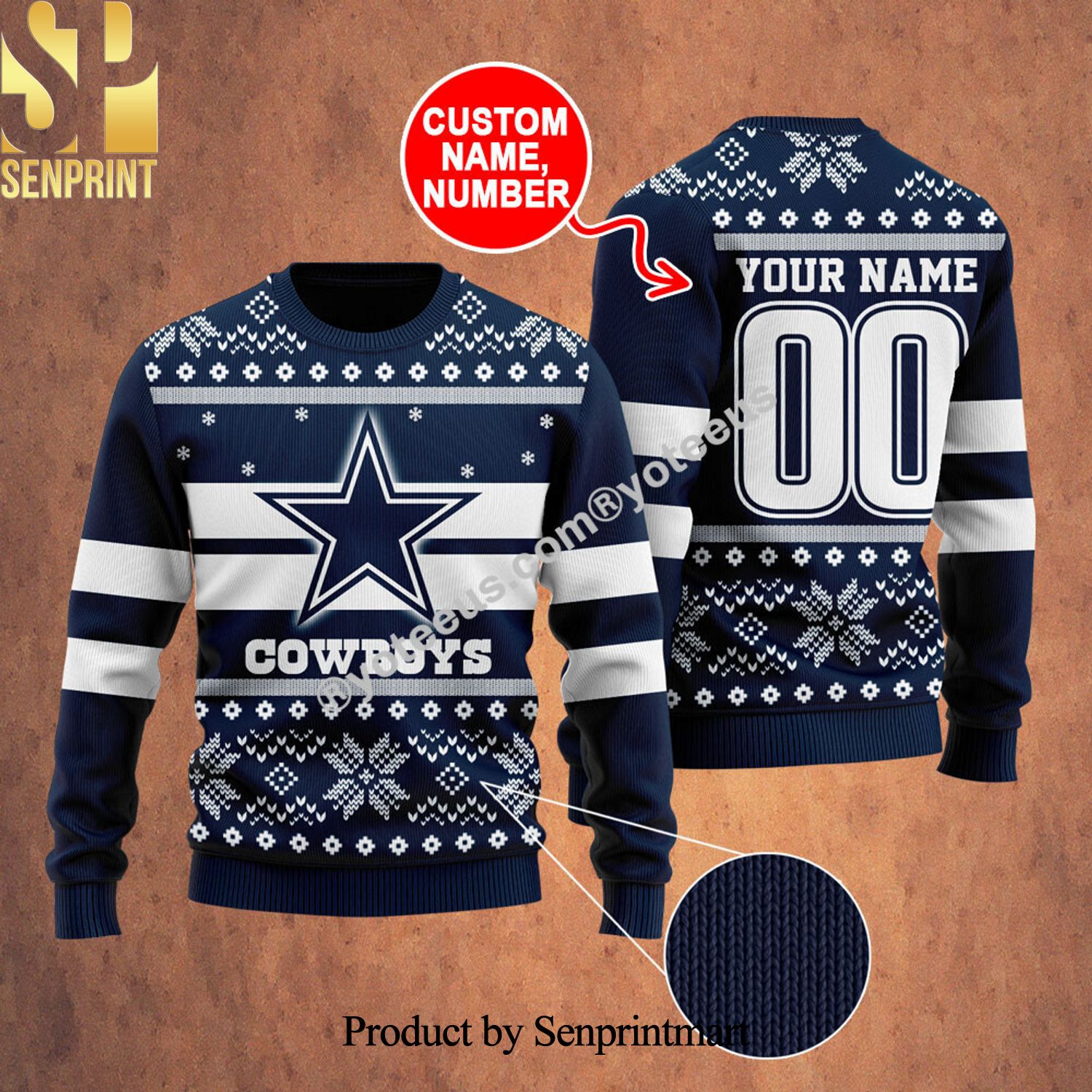 Cowboys Ugly Christmas Holiday Sweater