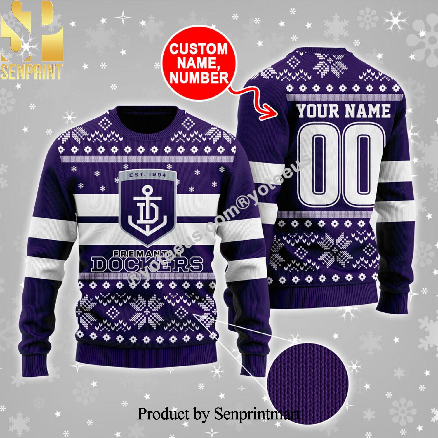 Fremantle Dockers Ugly Christmas Sweater