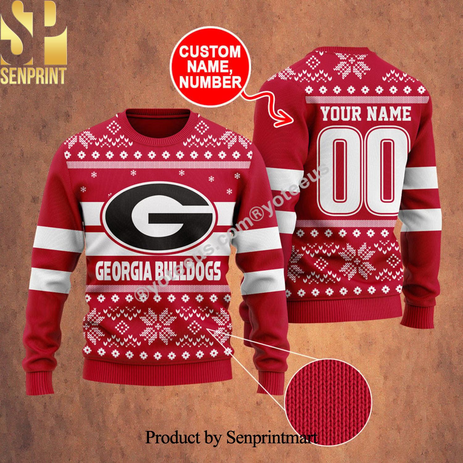 Georgia Bulldogs Ugly Christmas Holiday Sweater