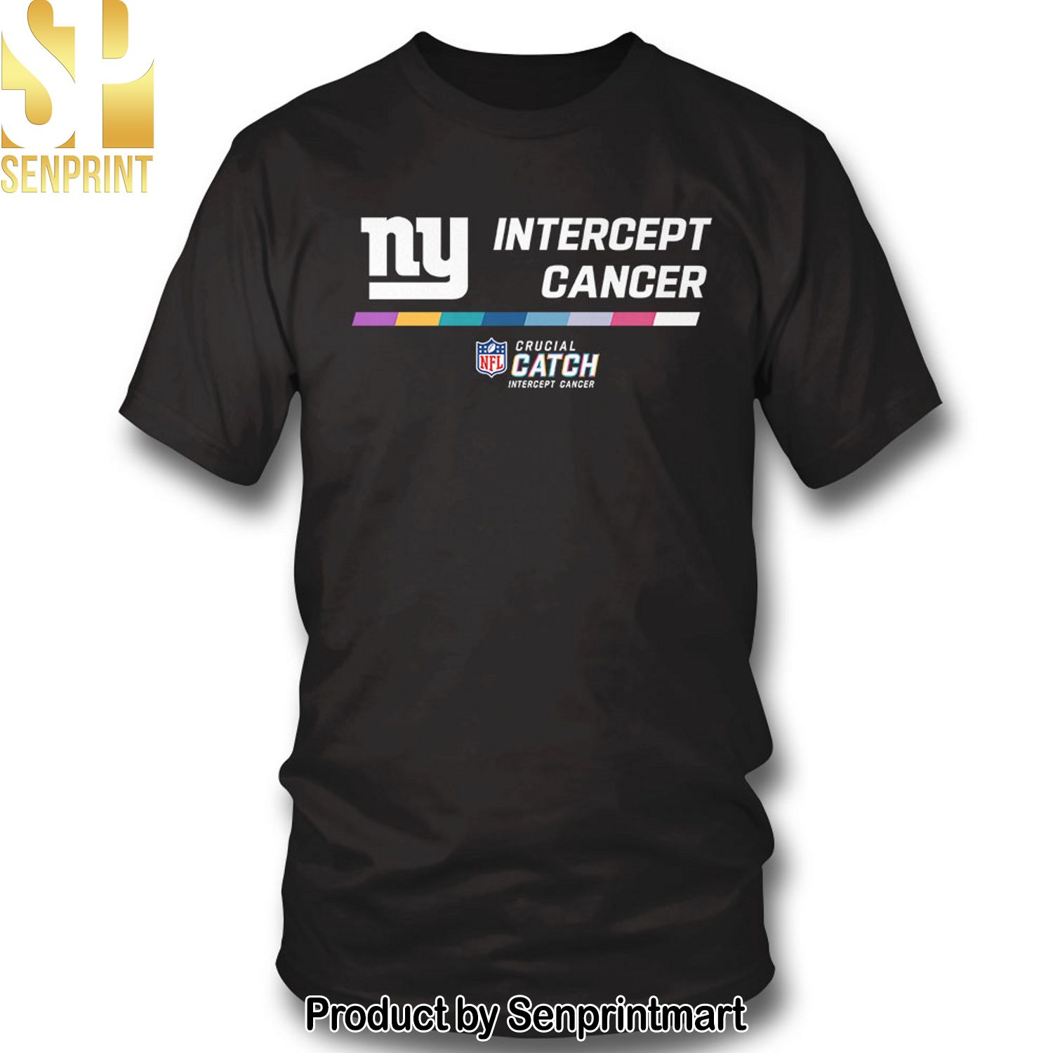 New York Giants NFL Intercept Cancer Crucial Catch Hoodie