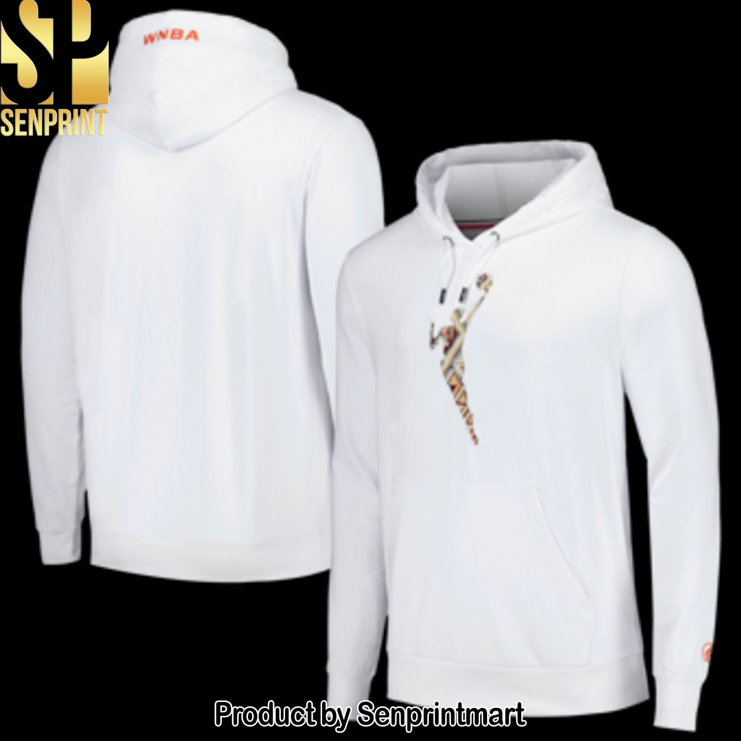 WNBA FISLL White Moroccan Tapestry Full Printing Hoodie