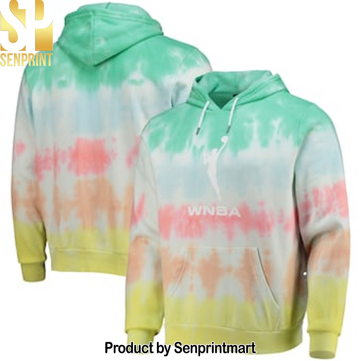 WNBA Logowoman The Wild Collective Mint Coral Pride Full Printing Hoodie