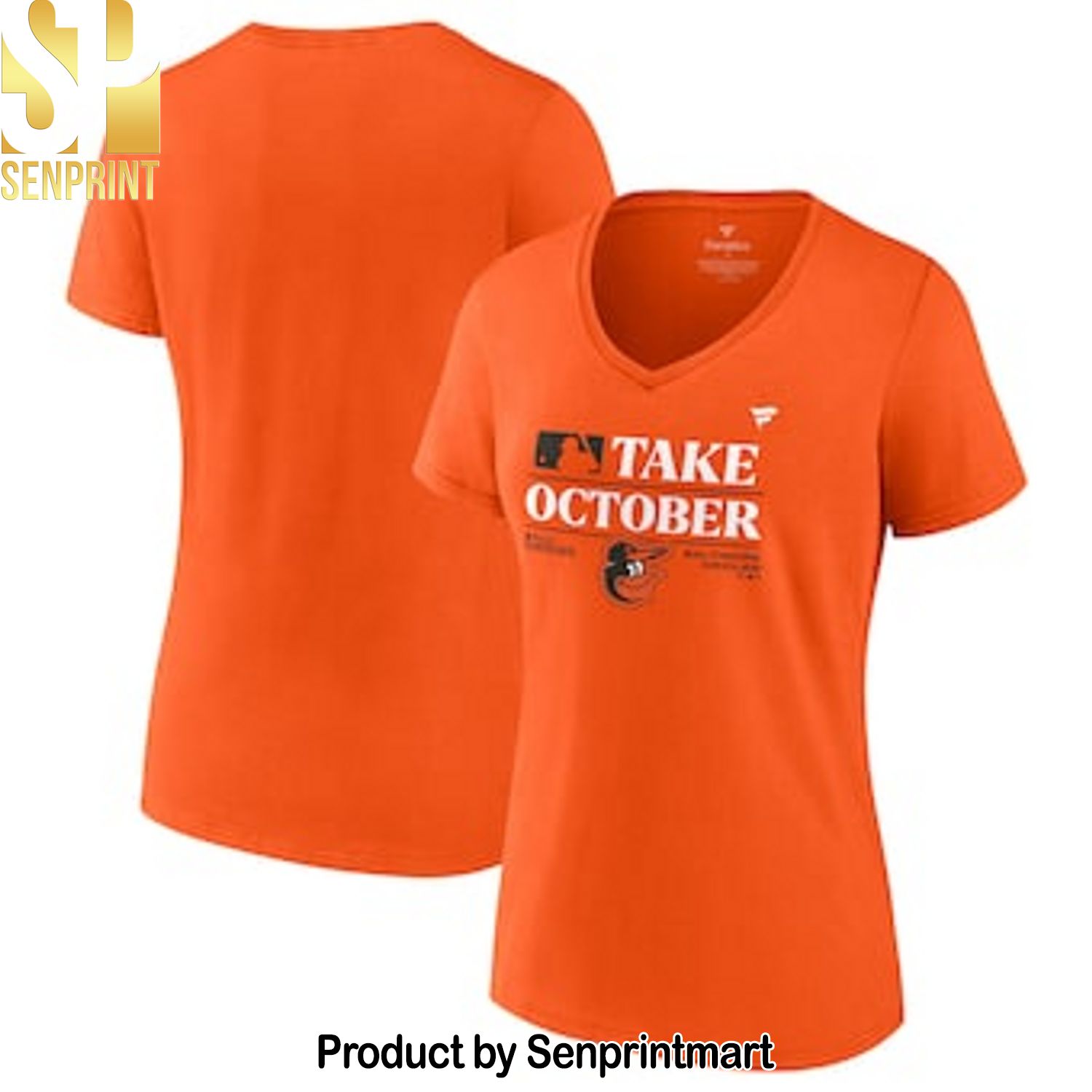 MLB Baltimore Orioles Profile Orange 2023 Take October Postseason Locker Room 3D Shirt