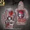 Halloween Horror American Flag Blood Stains Pullover Hoodies and Sweatpants