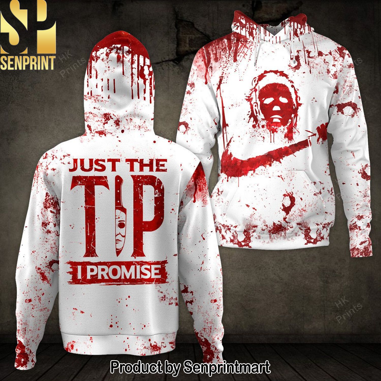 Michael Myers Just The Tip I Promise Halloween Pullover Hoodies and Sweatpants