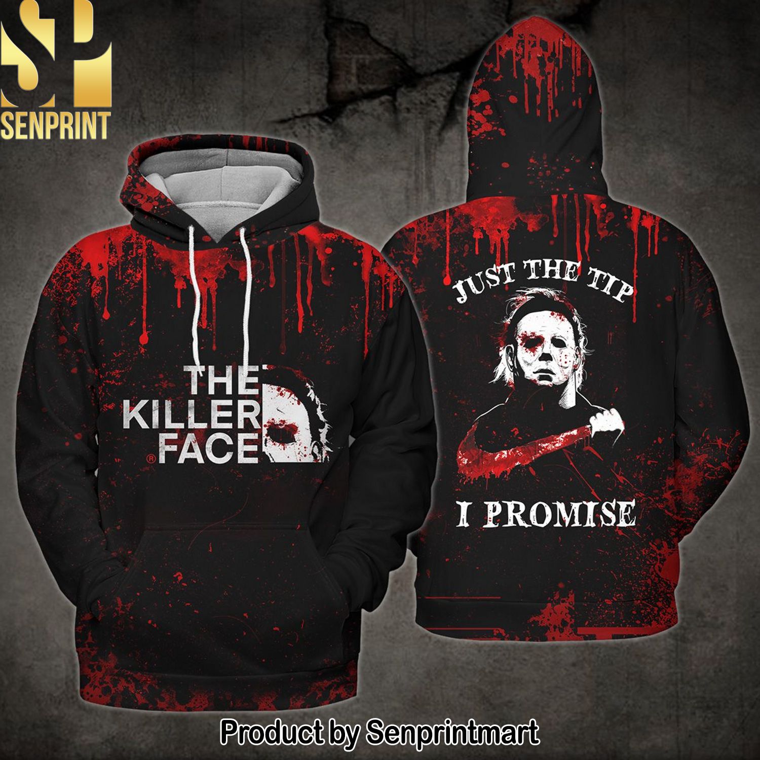 Michael Myers Just The Tip I Promise Halloween The Killer Face Hoodie
