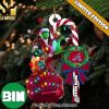 Christmas Gifts Atlanta Falcons NFL Custom Name x Grinch Candy Cane Ornament