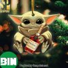 Christmas Gifts Baby Yoda Hug Hamm’s Brewery Christmas Star Wars For Beer Lovers 2023 Ornament