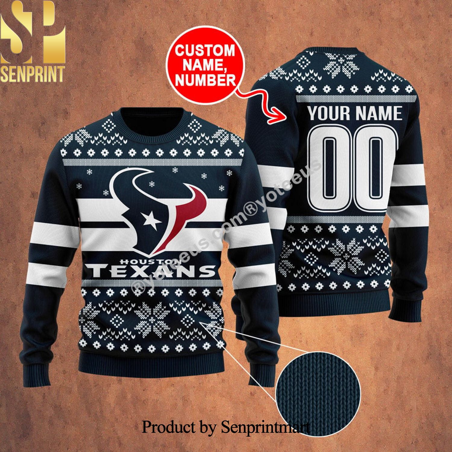 Houston Texans Ugly Christmas Holiday Sweater