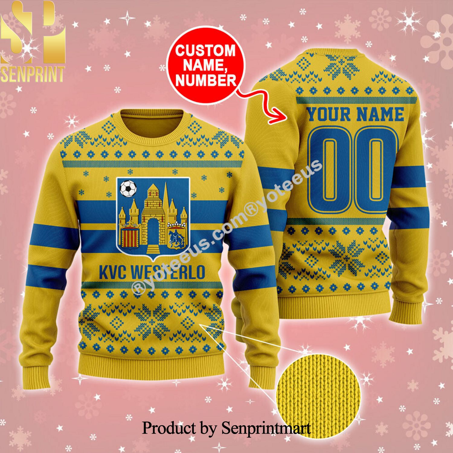 KVC Westerlo Ugly Xmas Wool Knitted Sweater