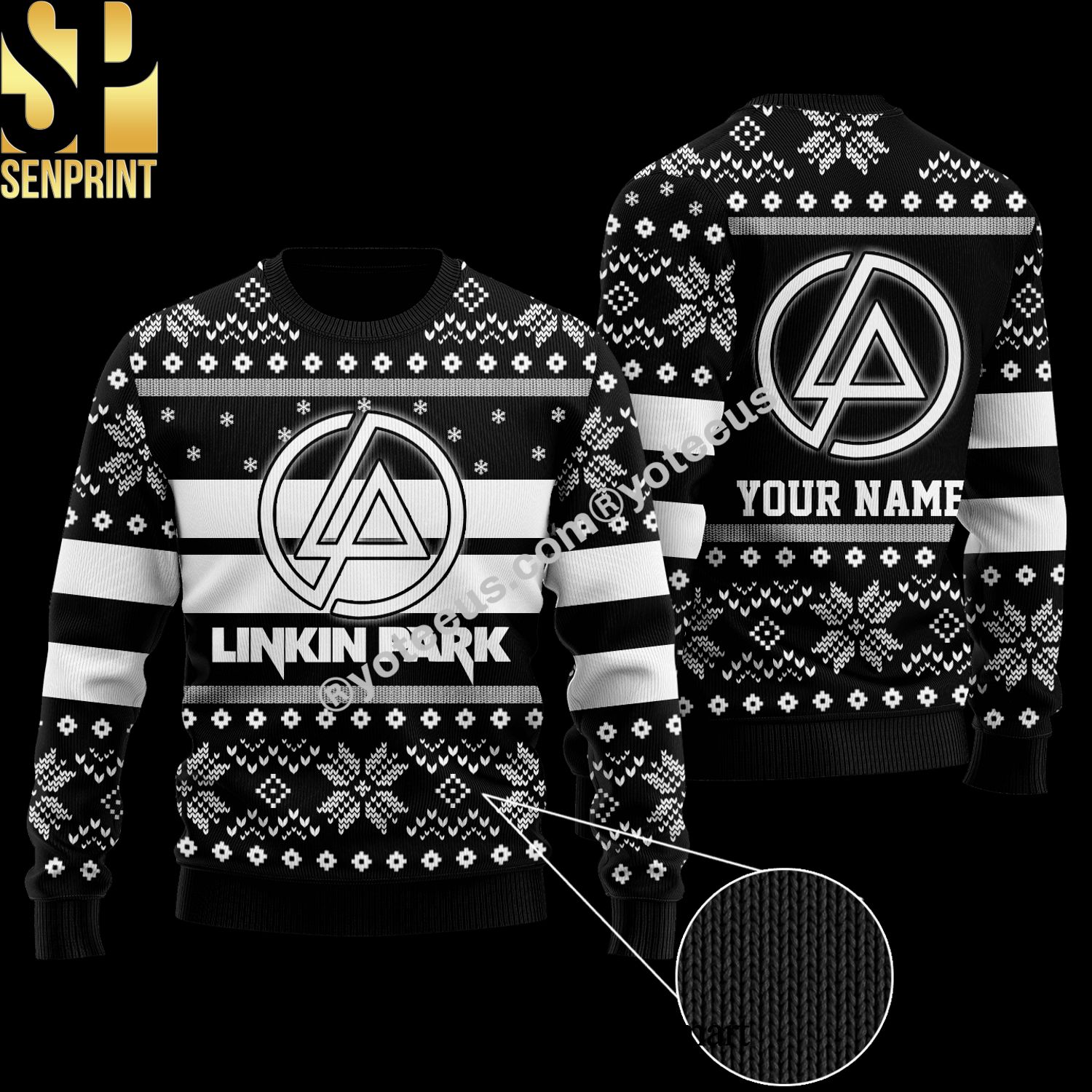 Linkin Park Rock Band 3D Printed Ugly Christmas Sweater