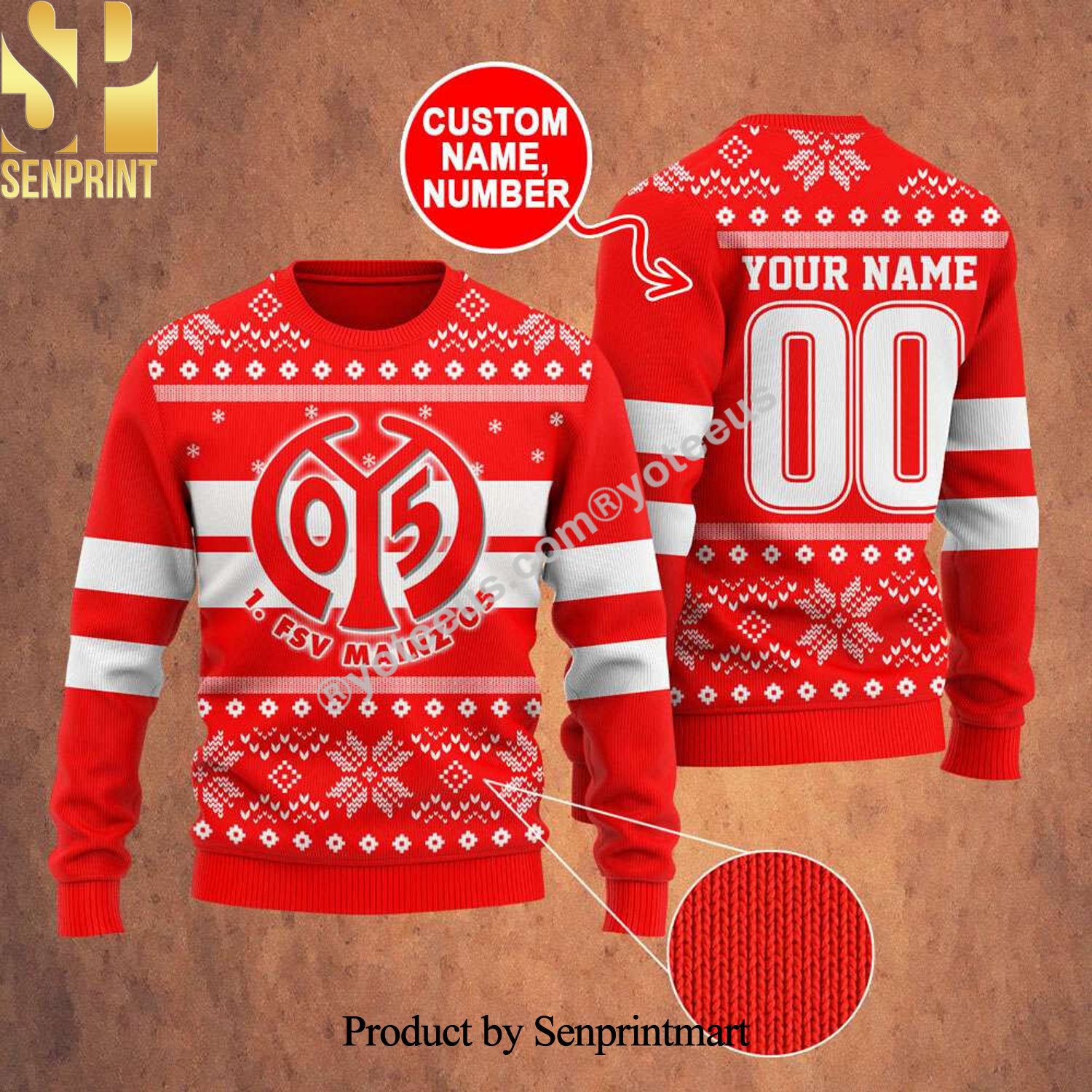 Mainz 05 Christmas Ugly Wool Knitted Sweater