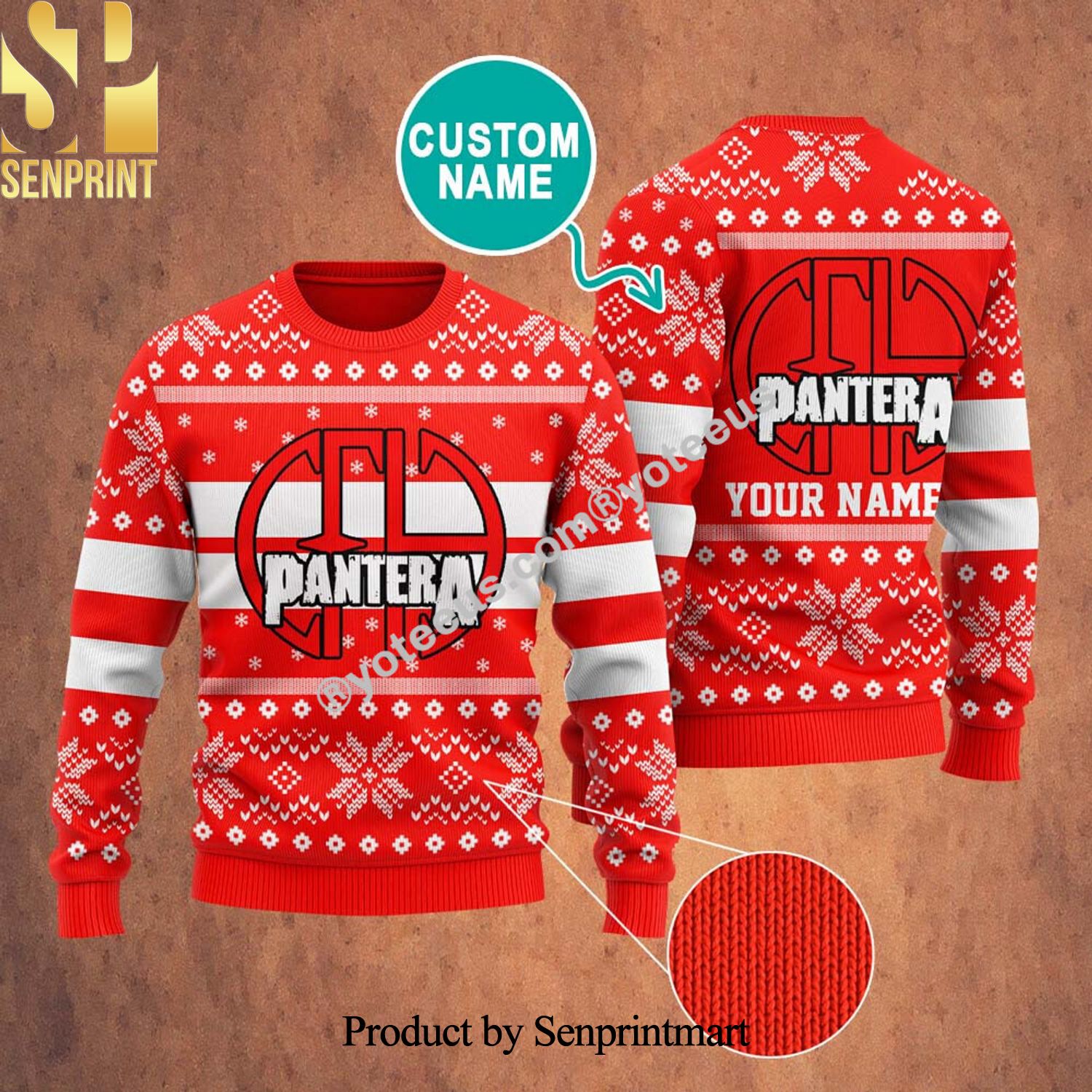 Pantera Ugly Christmas Holiday Sweater