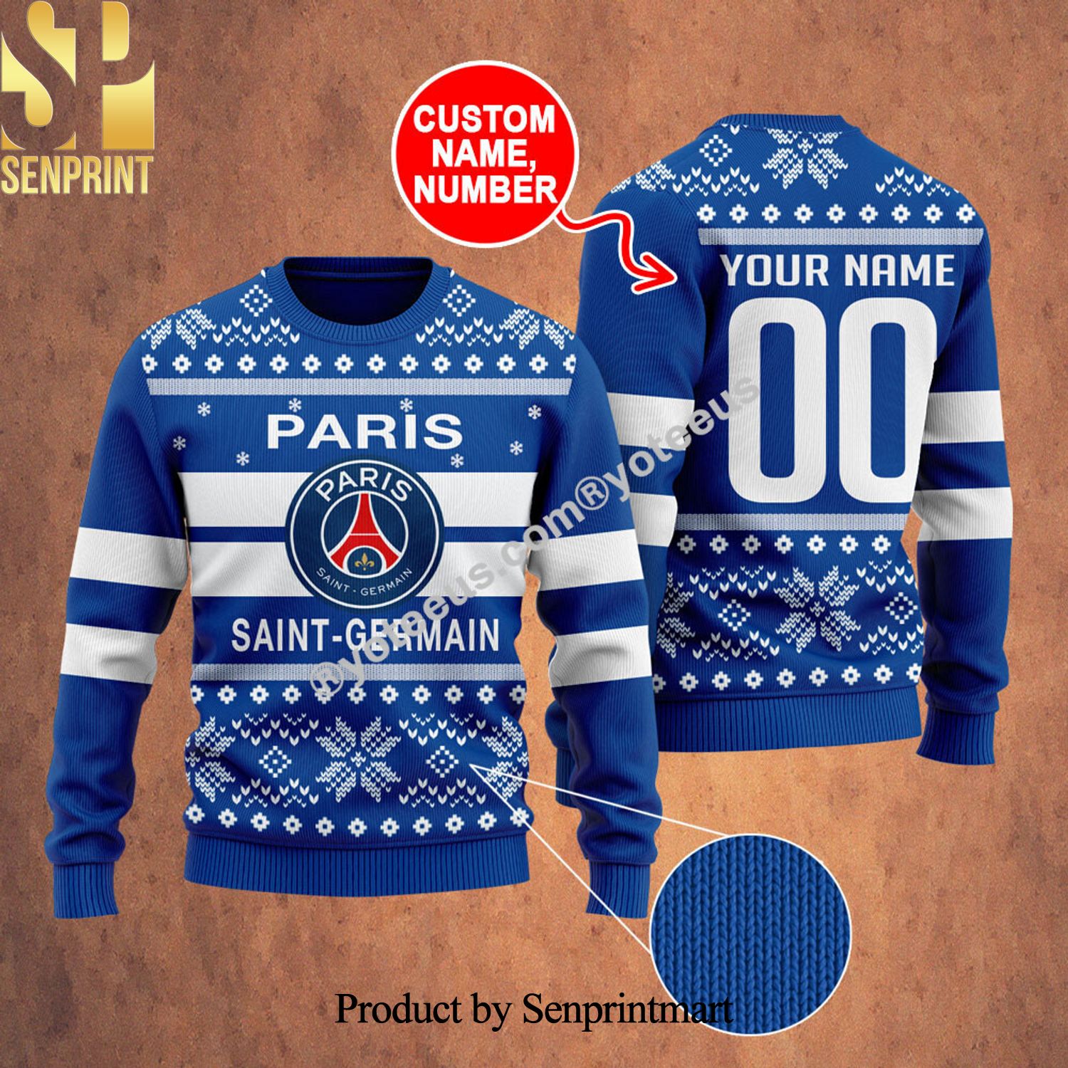 Paris Saint-Germain BT Ugly Xmas Wool Knitted Sweater