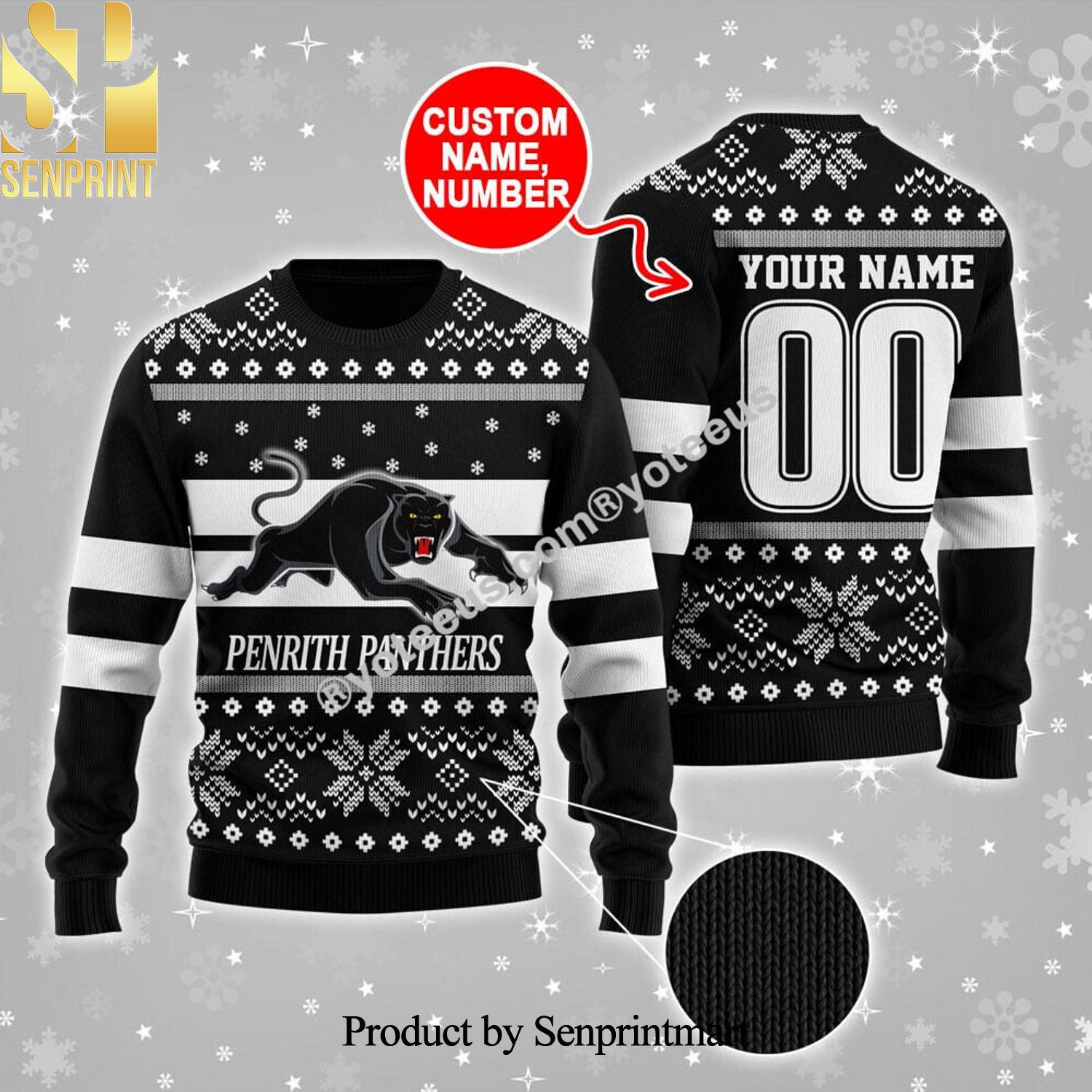 Penrith Panthers Ugly Christmas Holiday Sweater