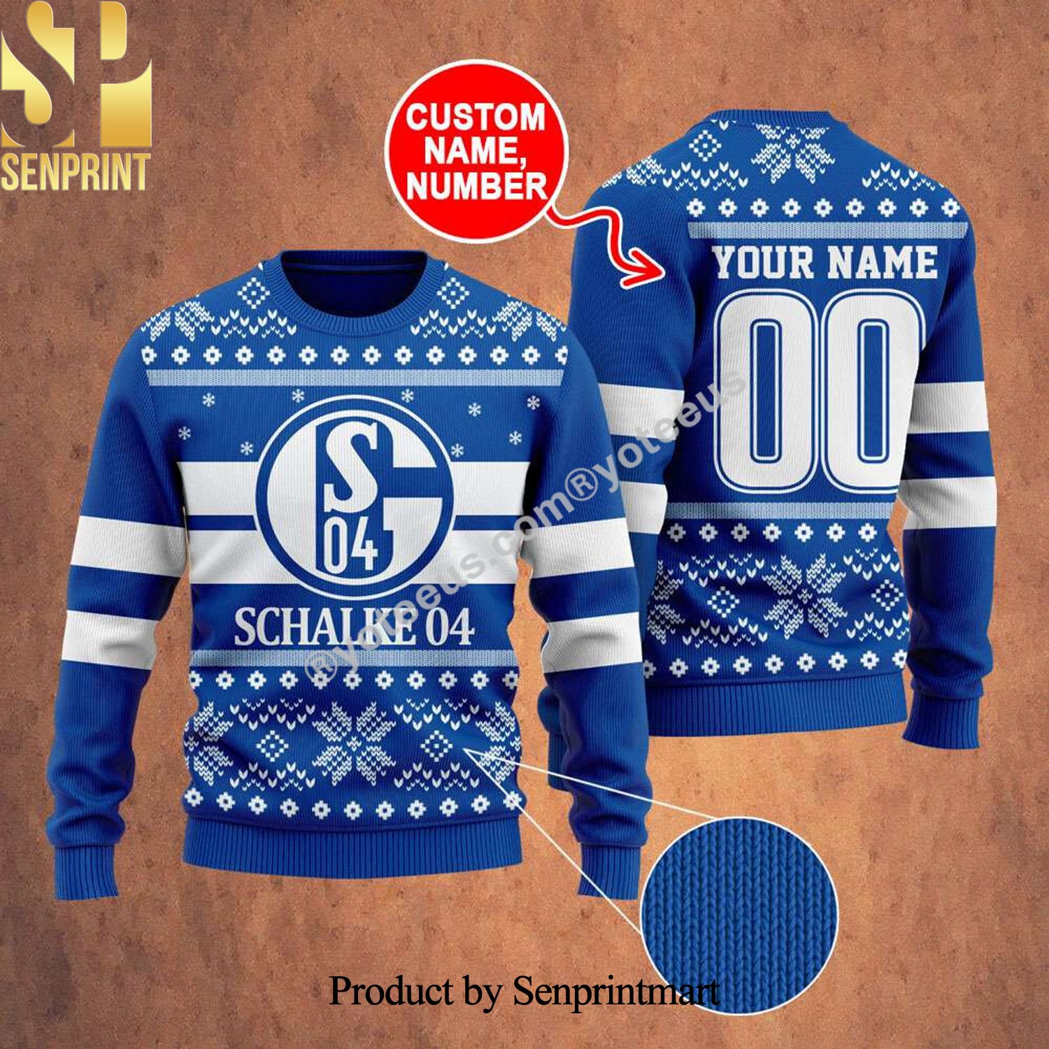 Schalke 04 3D Printed Ugly Christmas Sweater