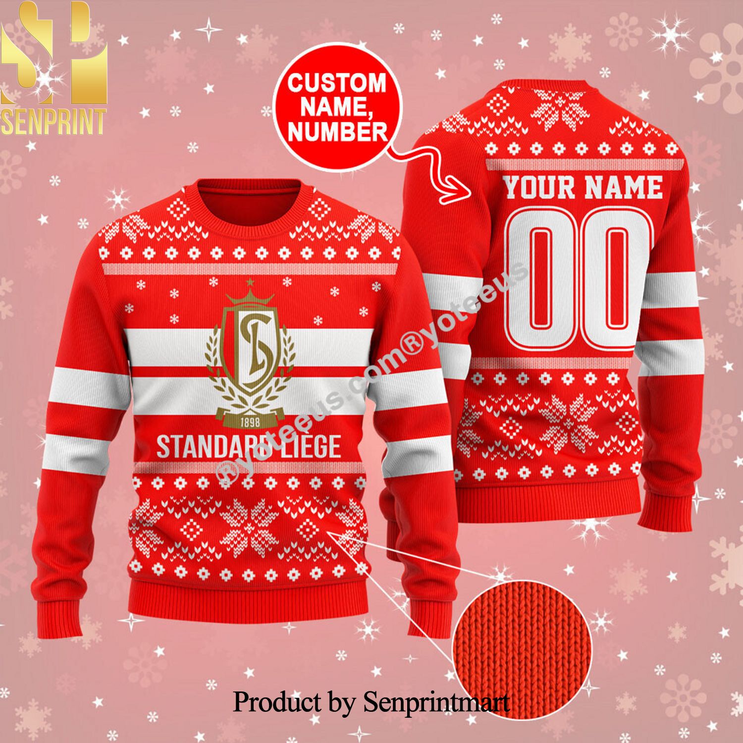 Standard Liege 3D Printed Ugly Christmas Sweater