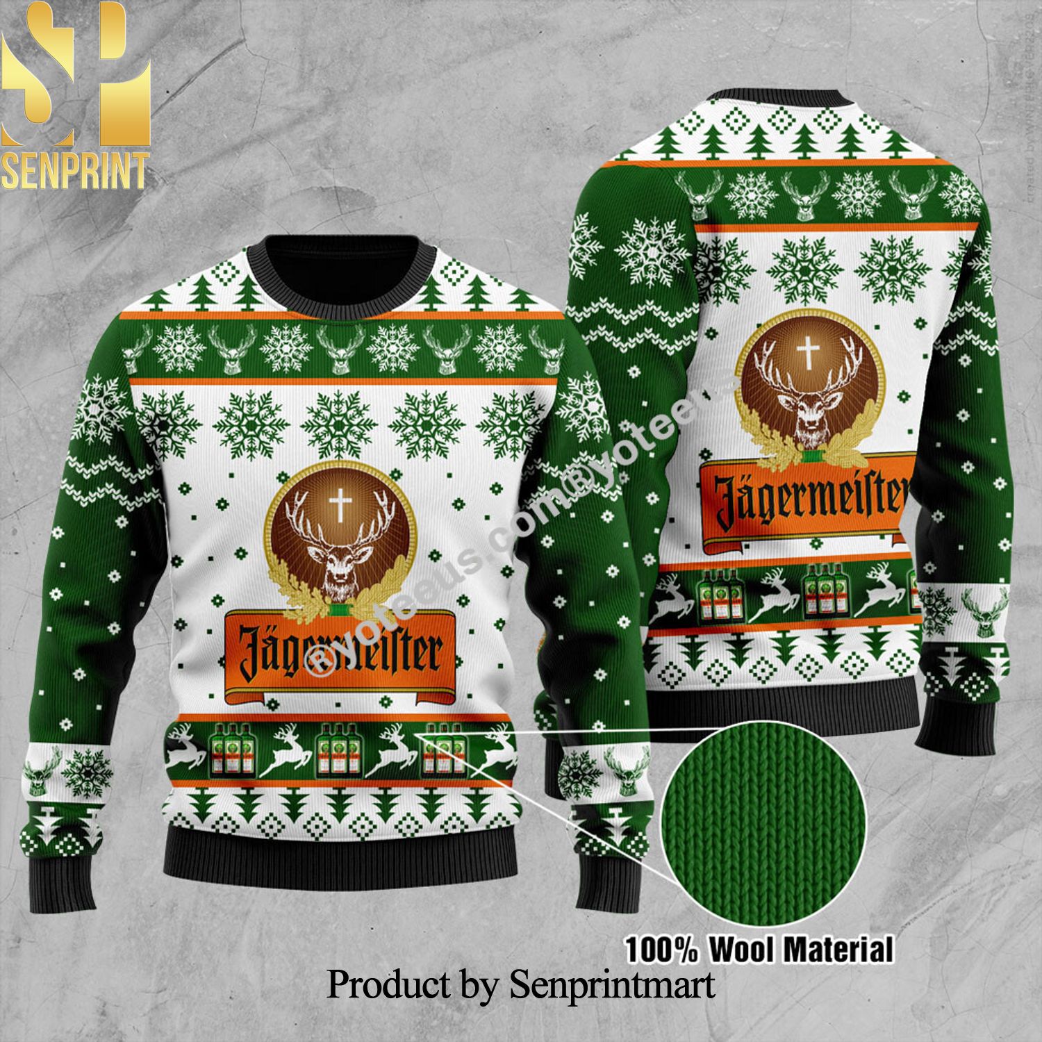 Sweater Jagermeister Ugly Christmas Sweater