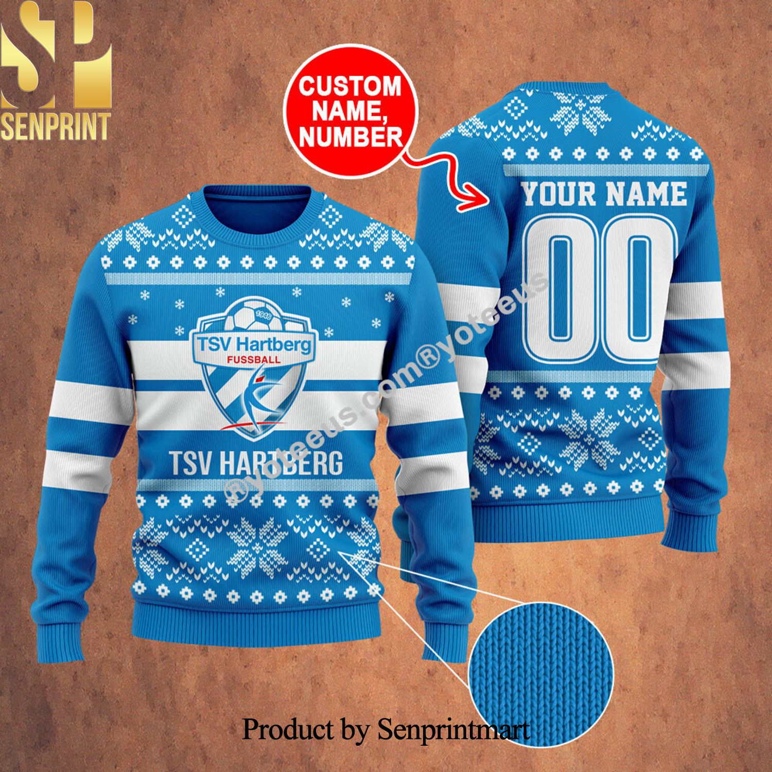 TSV Hartberg 3D Printed Ugly Christmas Sweater