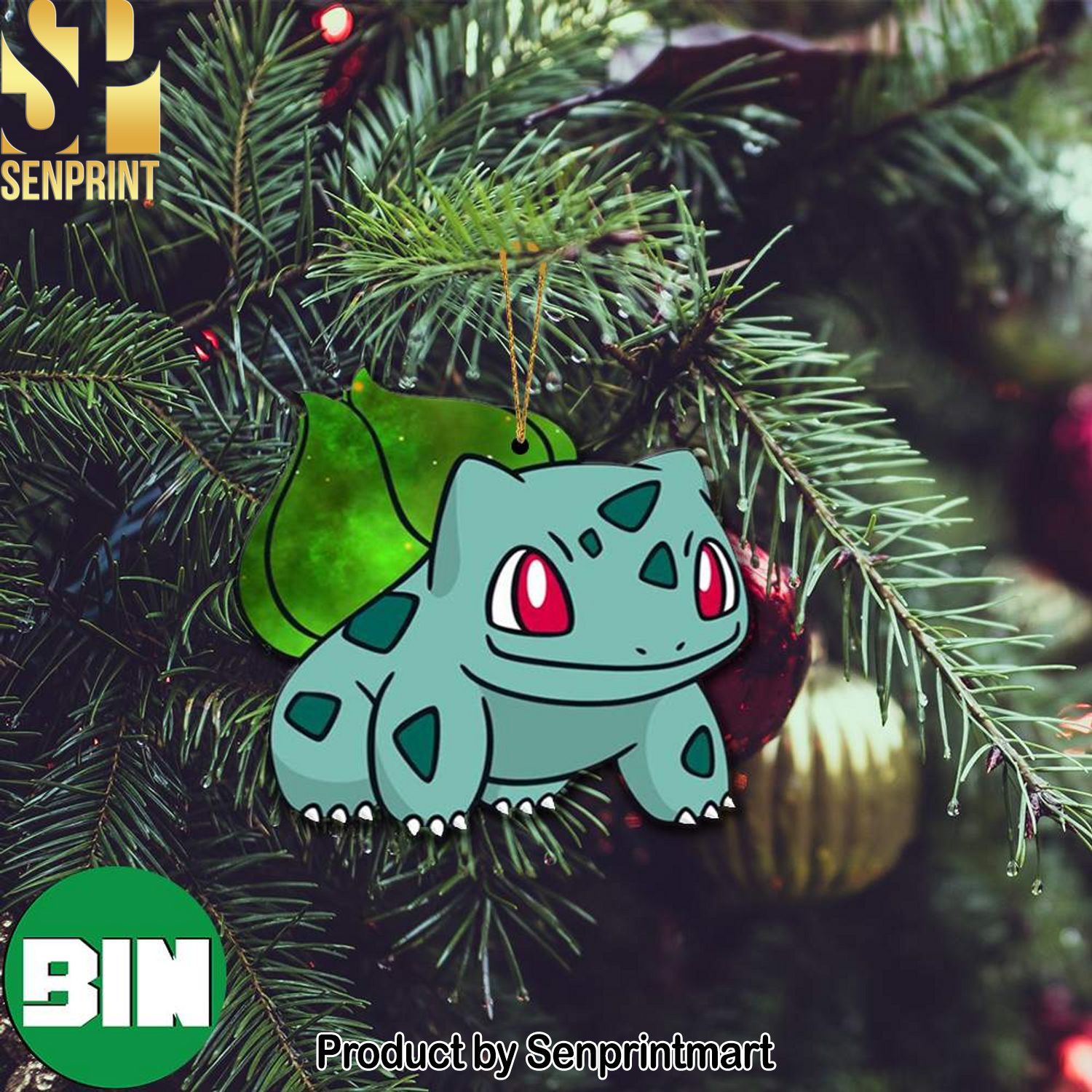 Christmas Gifts Bulbasaur For Who Love Pokemon 2023 Tree Ornament