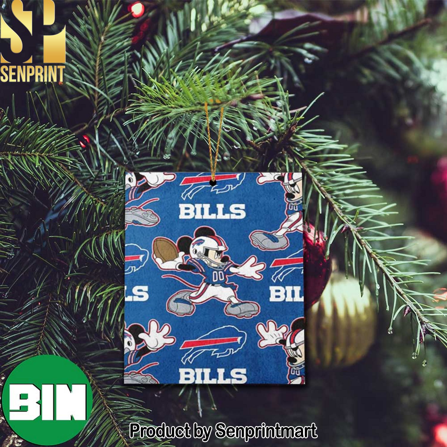 Christmas Gifts Northwest Buffalo Bills x Mickey Mouse Ornament
