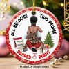 All Because Two People Swiped Right, Personalized Ornament, Christmas Gifts For Funny Couple