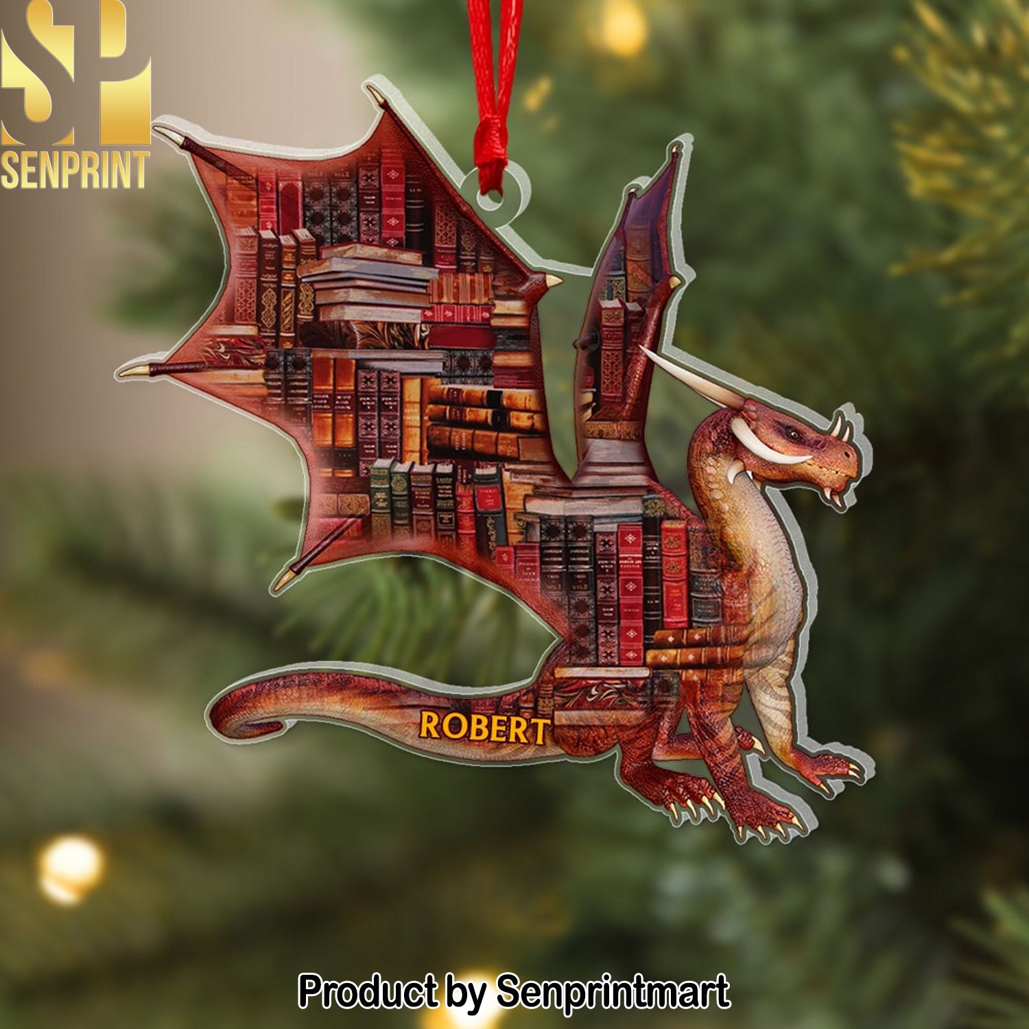 Animal Book Personalized Ornament Gift For Animal And Book Lovers Christmas Gift